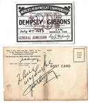 1923 - 1968 Jack Dempsey (Heavyweight Champion) Boxing Memorabilia Lot 