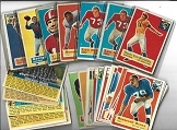 1956 Topps Football Cards Partial Set of (60) with Stars & Team Cards