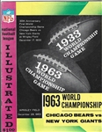 1963 NFL Championship (Chicago Bears vs. NY Giants) Official Game program 