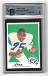 1969 Deacon Jones (HOF) Topps Football Card Global Authentication Graded 8