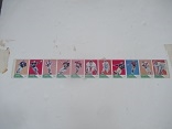 1960 Fleer Football - 1st Year of the AFL- Uncut Panel of (11) Cards