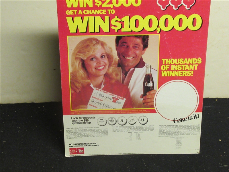 1982 Joe Namath (HOF) Peel A Fortune Stand-Up Cardboard Display Piece