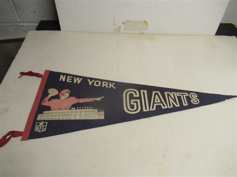 1960's NY Football Giants (NFL) Full Size Felt Pennant