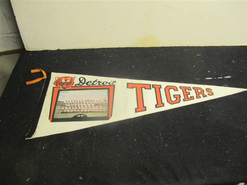1961 Detroit Tigers (AL) Full Size Team Picture Pennant