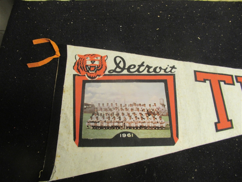 1961 Detroit Tigers (AL) Full Size Team Picture Pennant