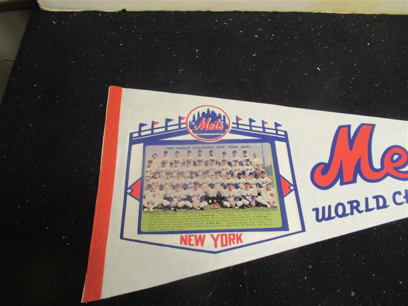 1969 NY Mets (World Champions) Full Size Team Picture Pennant