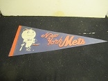 1960's NY Mets - Mr. Met - Full Size Plush Felt Pennant