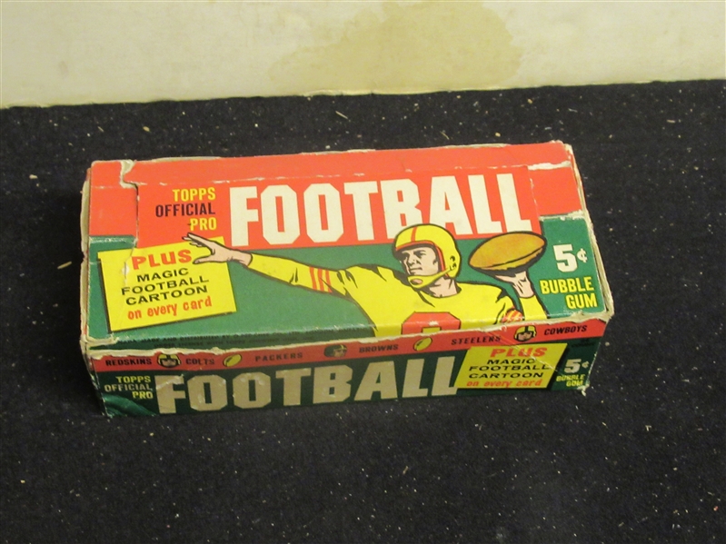 1960 Topps Football Empty Wax Display Box - Striking