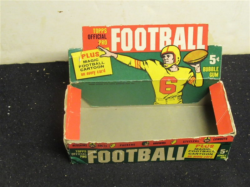 1960 Topps Football Empty Wax Display Box - Striking