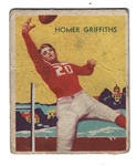 1935 National Chicle Football - Homer Griffiths (Chicago Cardinals) Football Card