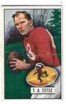 1951 YA Tittle (HOF) Bowman Football Card 