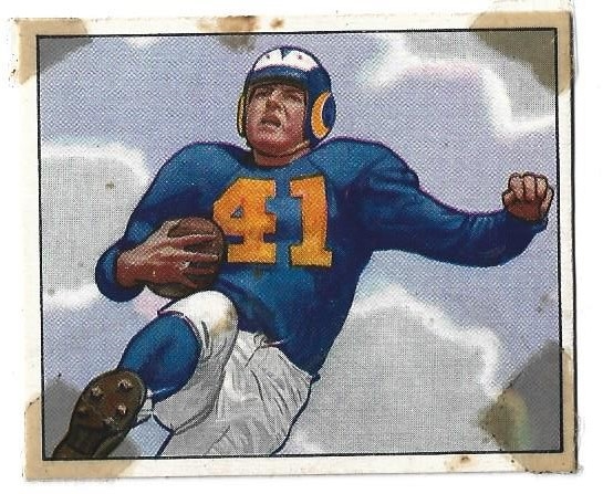 1950 Glenn Davis (LA Rams) Bowman Football Card