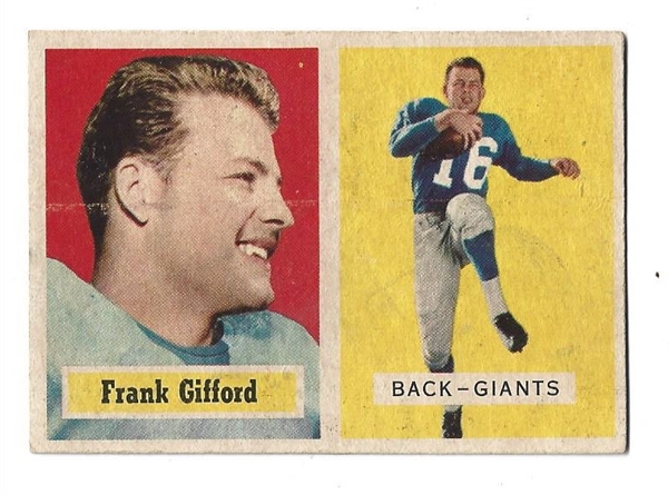 1957 Frank Gifford (HOF) Topps Football Card 
