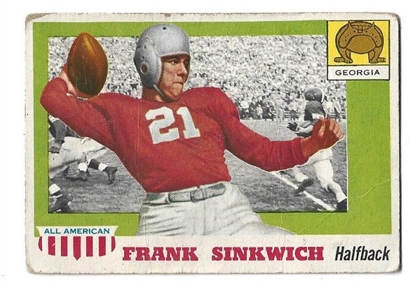1955 Topps All-American Football Card - Frank Sinkwich (Georgia)