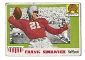 1955 Topps All-American Football Card - Frank Sinkwich (Georgia)