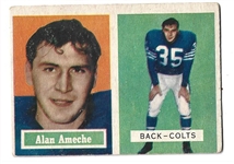 1957 Alan Ameche (HOF) Topps Football Card