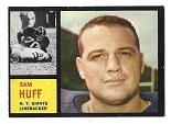 1962 Sam Huff (HOF) Topps Football Card