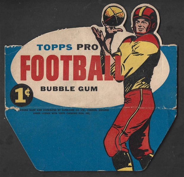 1957 Topps Football 1 Cent Wax Box Top