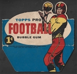 1957 Topps Football 1 Cent Wax Box Top