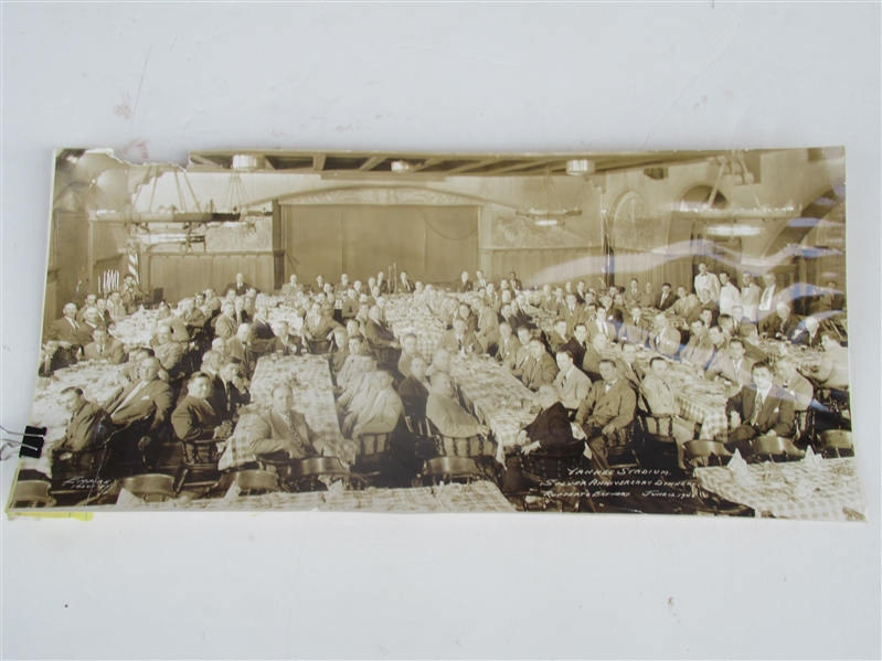 1948 NY Yankees Silver Anniversary Dinner at Ruppert Brewery Panoramic Photo