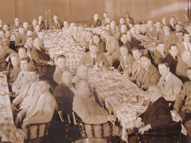 1948 NY Yankees Silver Anniversary Dinner at Ruppert Brewery Panoramic Photo