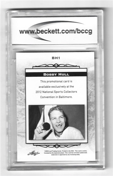 2012 Leaf National Convention # BH1 Bobby Hull Authentic Autograph Card - Beckett Authenticated