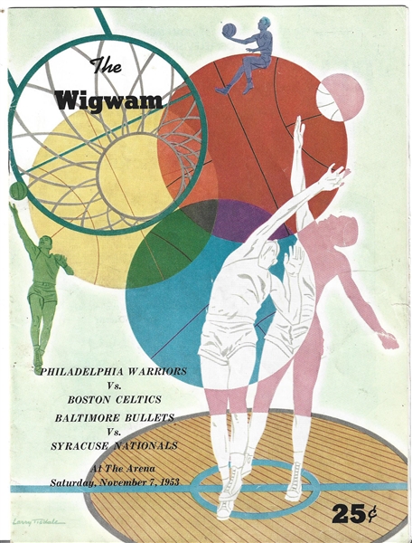 1953 Philadelphia Warriors (NBA) vs Boston Celtics - Baltimore Bullets vs. Syracuse Nats - NBA Doubleheader Program
