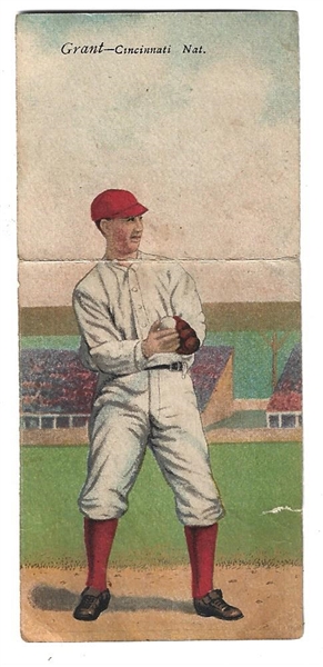 1911 T201 Edward Grant & John McLean - Hassan Double Folder Baseball Card