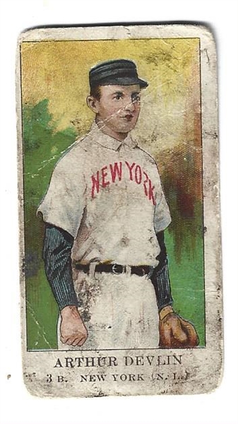 1909 E91 American Caramel - Art Devlin (NY Giants) Baseball Card