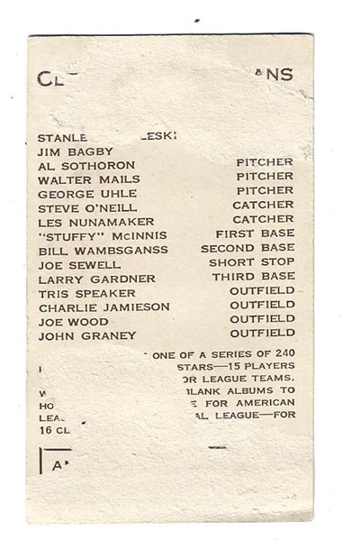 1922 American Caramel - Steve O'Neill (Cleveland Americans) - Baseball Card