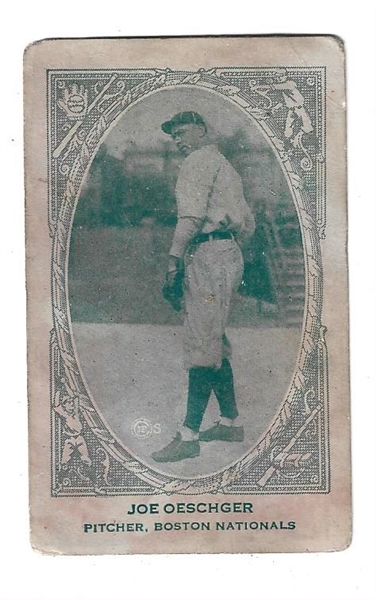1922 American Caramel E120 - Joe Oeschger (Boston Nationals) - Baseball Card 