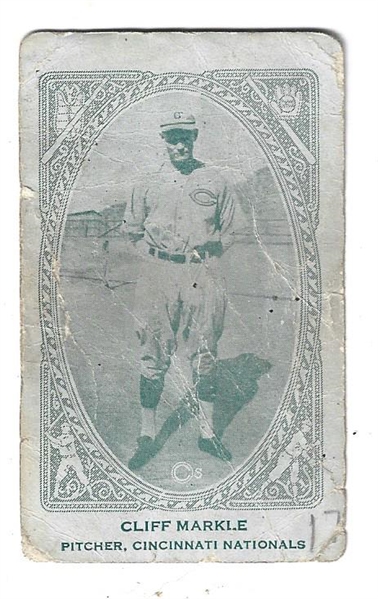 1922 American Caramel E120 - Cliff Markle (Cincinnati Nationals) - Baseball Card 