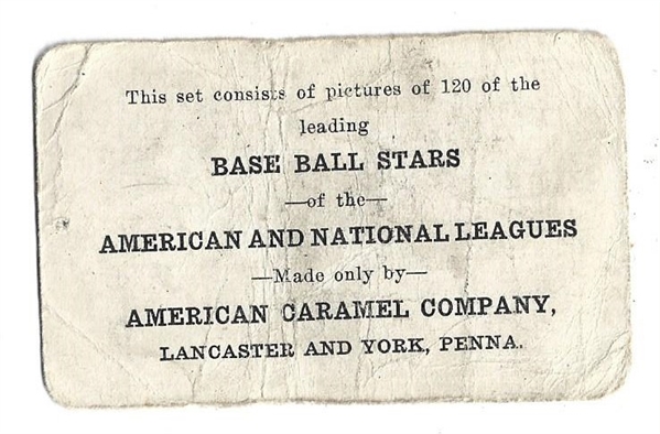 1922 American Caramel E121 - Curtis Walker (Philadelphia Nationals) - Baseball Card