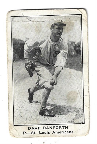 1922 American Caramel E121 - Dave Danforth (St. Louis Americans) - Baseball Card
