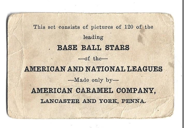 1922 American Caramel E121 - Dave Danforth (St. Louis Americans) - Baseball Card