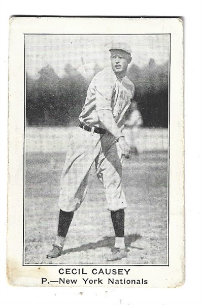 1922 American Caramel E121 -Cecil Causey (NY Nationals) - Baseball Card