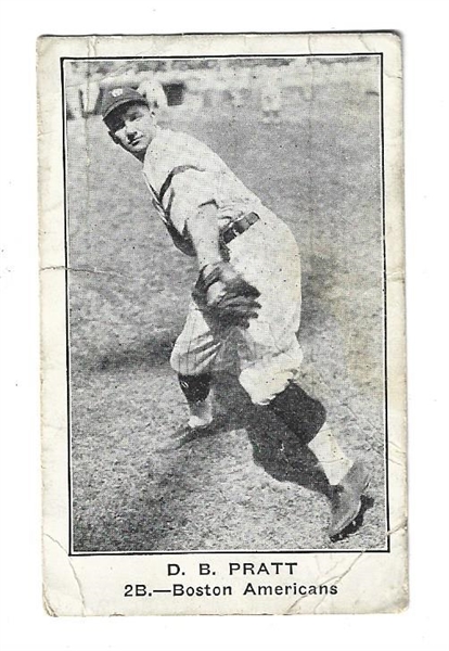 1922 American Caramel E121 - DB Pratt (Boston Americans) - Baseball Card