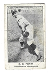 1922 American Caramel E121 - DB Pratt (Boston Americans) - Baseball Card