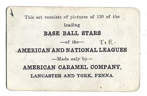 1922 American Caramel E121 - EP Gharrity (Washington Americans) - Baseball Card