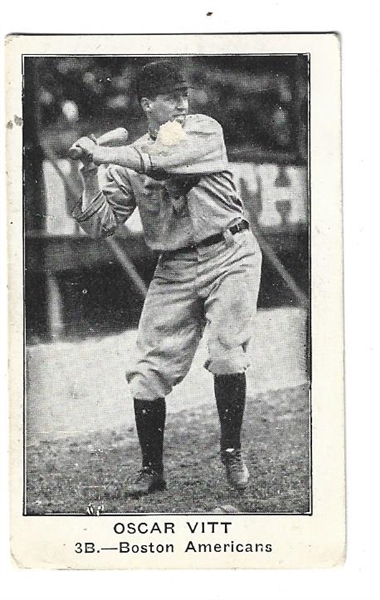 1922 American Caramel E121 - Oscar Vitt  (Boston Americans) - Baseball Card