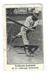 1922 American Caramel E121 - Turner Barber (Chicago Nationals) - Baseball Card
