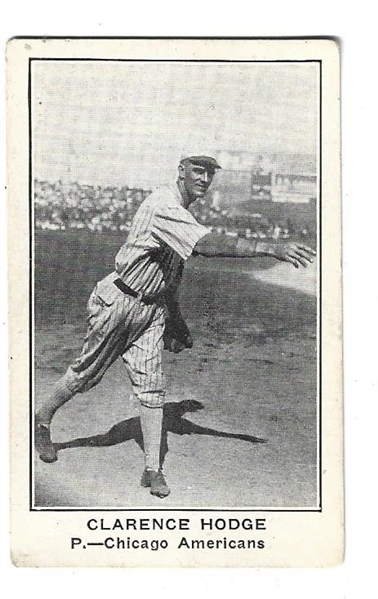 1922 American Caramel E121 - Clarence Hodge  (Chicago Americans) - Baseball Card