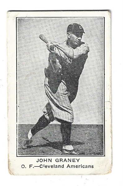 1922 American Caramel E121 - John Graney (Cleveland Americans) - Baseball Card