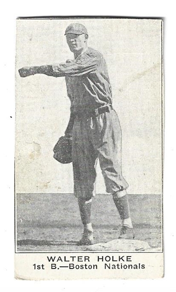 1922 W575-1 Walter Holke (Boston Nationals) - Baseball Strip Card