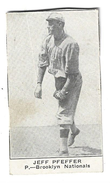 1922 W575-1 Jeff Pfeffer (Brooklyn Nationals) - Baseball Strip Card