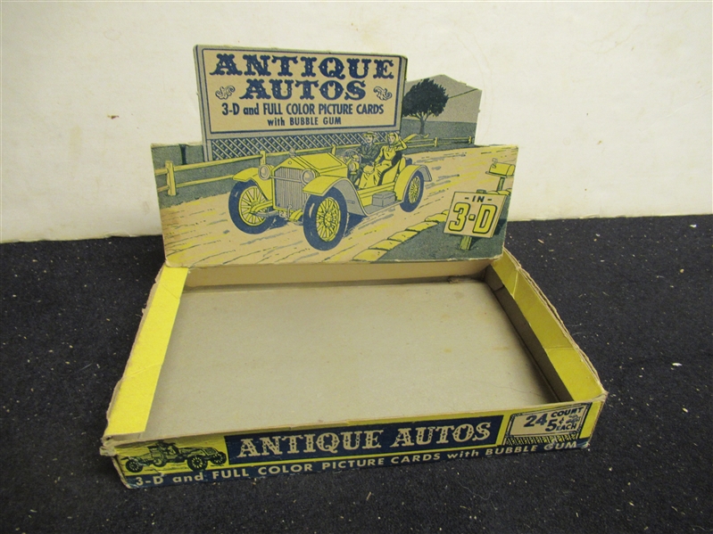 1953 Bowman Antique Autos Empty Wax Display Box
