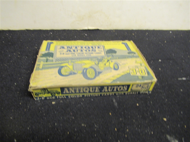 1953 Bowman Antique Autos Empty Wax Display Box