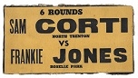 C. 1940's Trenton (NJ) Arena Partial Boxing Broadside- Corti vs. Frankie Jones