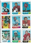 1968 Topps Football Cards Lot of (9) With Stars