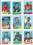 1968 Topps Football Sheet of (9) With Semi-Stars & Commons 